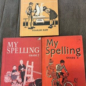 Vintage Spelling Books Set